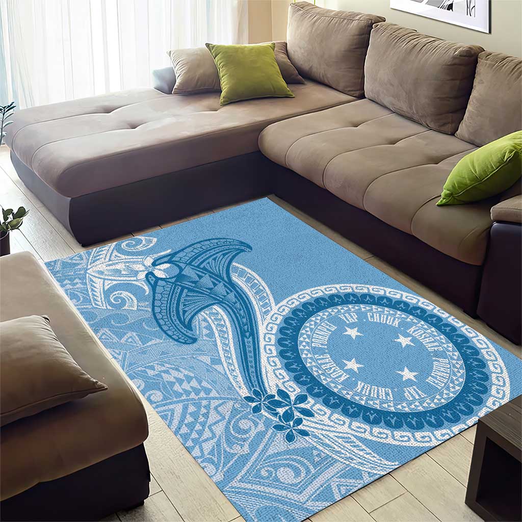Micronesia FSM Area Rug Shark and Manta Classic Style