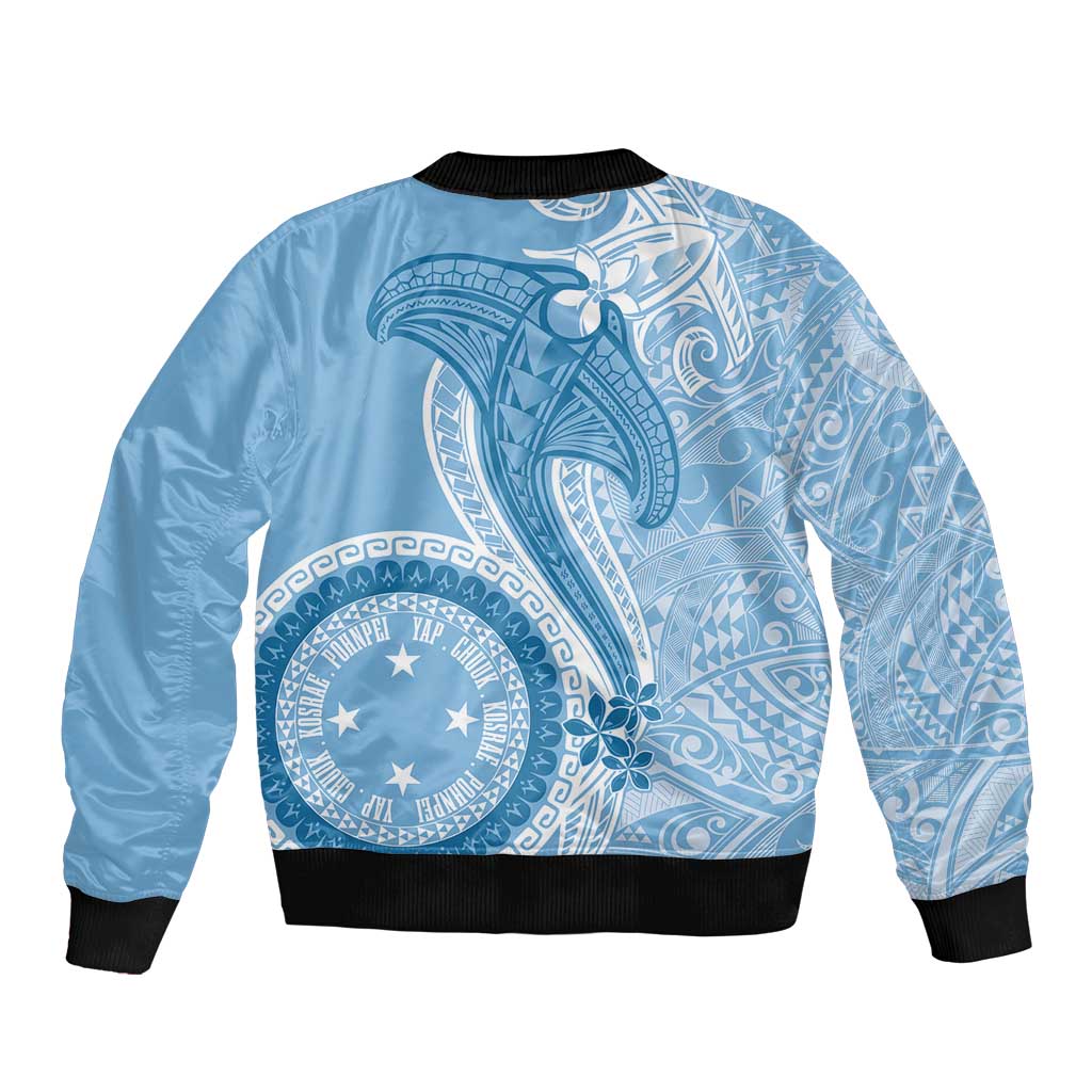 Micronesia FSM Bomber Jacket Shark and Manta Classic Style