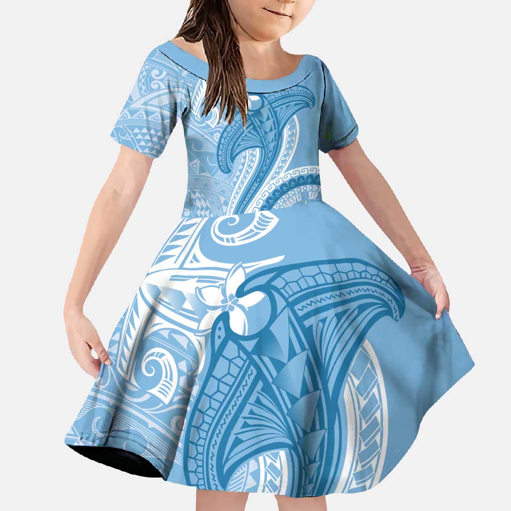 Micronesia FSM Family Matching Mermaid Dress and Hawaiian Shirt Shark and Manta Classic Style