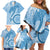 Micronesia FSM Family Matching Off Shoulder Short Dress and Hawaiian Shirt Shark and Manta Classic Style