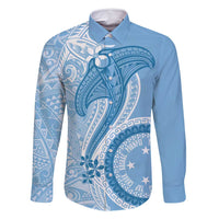 Micronesia FSM Family Matching Off Shoulder Short Dress and Hawaiian Shirt Shark and Manta Classic Style