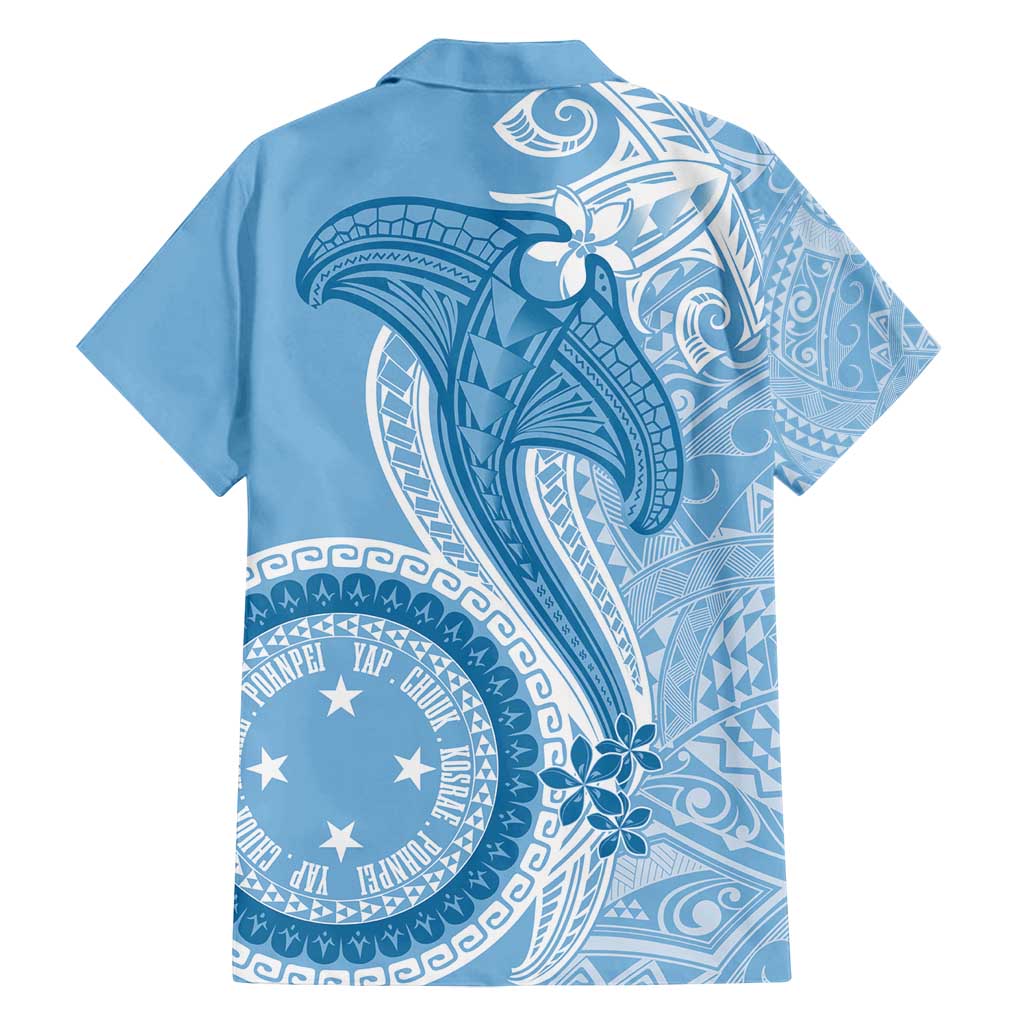 Micronesia FSM Family Matching Puletasi and Hawaiian Shirt Shark and Manta Classic Style