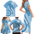 Micronesia FSM Family Matching Short Sleeve Bodycon Dress and Hawaiian Shirt Shark and Manta Classic Style