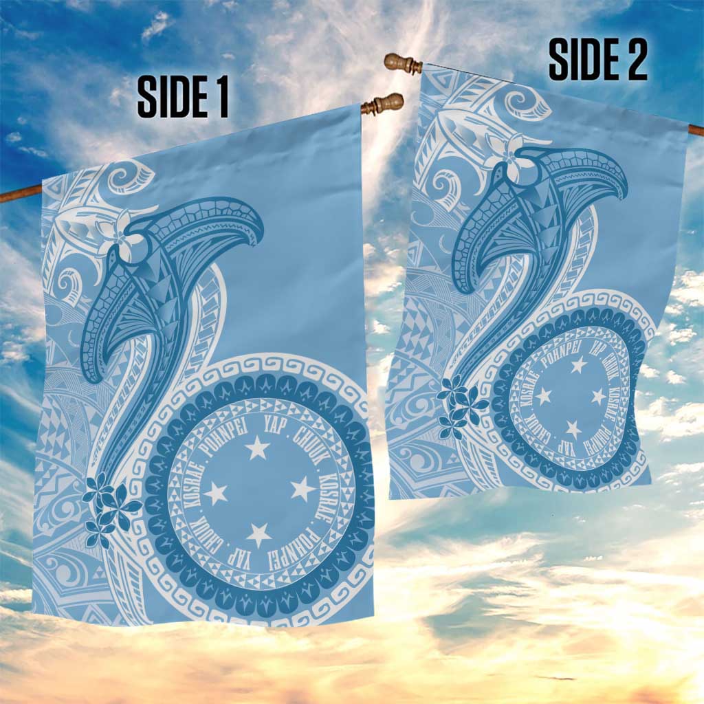 Micronesia FSM Garden Flag Shark and Manta Classic Style