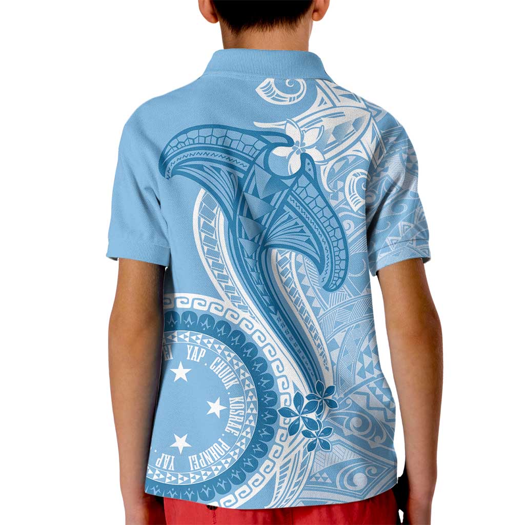 Micronesia FSM Kid Polo Shirt Shark and Manta Classic Style