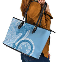 Micronesia FSM Leather Tote Bag Shark and Manta Classic Style