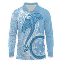 Micronesia FSM Long Sleeve Polo Shirt Shark and Manta Classic Style