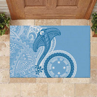 Micronesia FSM Rubber Doormat Shark and Manta Classic Style