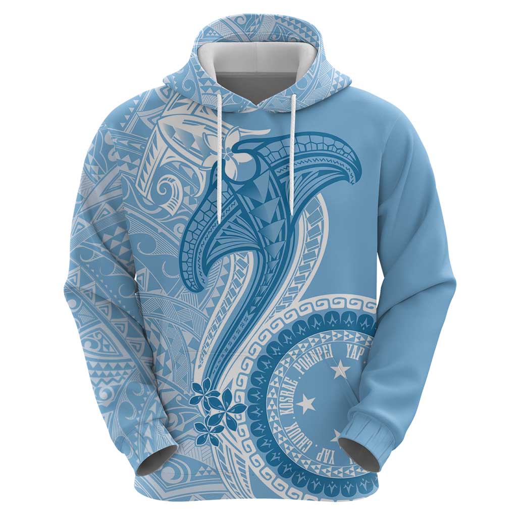 Micronesia FSM Zip Hoodie Shark and Manta Classic Style