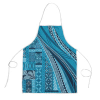 Pasifika Women's Day - Samoa Siapo Malu Tattoo Inspired Apron Turquoise LT7 Turquoise - Polynesian Pride