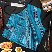 Pasifika Women's Day - Samoa Siapo Malu Tattoo Inspired Apron Turquoise LT7 Turquoise - Polynesian Pride