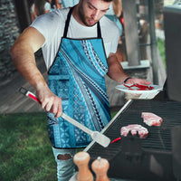 Pasifika Women's Day - Samoa Siapo Malu Tattoo Inspired Apron Turquoise LT7 - Polynesian Pride