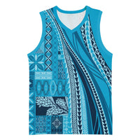Pasifika Women's Day - Samoa Siapo Malu Tattoo Inspired Basketball Jersey Turquoise LT7 Unisex Turquoise - Polynesian Pride