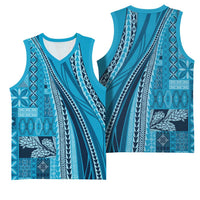 Pasifika Women's Day - Samoa Siapo Malu Tattoo Inspired Basketball Jersey Turquoise LT7 - Polynesian Pride