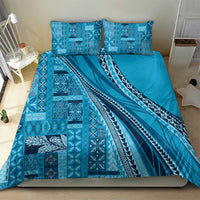 Pasifika Women's Day - Samoa Siapo Malu Tattoo Inspired Bedding Set Turquoise LT7 - Polynesian Pride