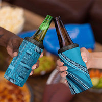 Pasifika Women's Day - Samoa Siapo Malu Tattoo Inspired 4 in 1 Can Cooler Tumbler Turquoise LT7 - Polynesian Pride