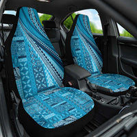 Pasifika Women's Day - Samoa Siapo Malu Tattoo Inspired Car Seat Cover Turquoise LT7 One Size Turquoise - Polynesian Pride