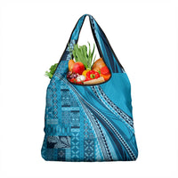 Pasifika Women's Day - Samoa Siapo Malu Tattoo Inspired Grocery Bag Turquoise LT7 1-pack One Size Turquoise - Polynesian Pride