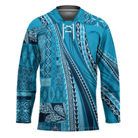 Pasifika Women's Day - Samoa Siapo Malu Tattoo Inspired Hockey Jersey Turquoise LT7 Unisex Turquoise - Polynesian Pride