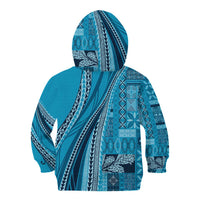 Pasifika Women's Day - Samoa Siapo Malu Tattoo Inspired Kid Hoodie Turquoise LT7 - Polynesian Pride
