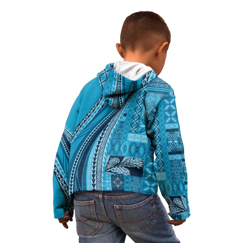 Pasifika Women's Day - Samoa Siapo Malu Tattoo Inspired Kid Hoodie Turquoise LT7 - Polynesian Pride