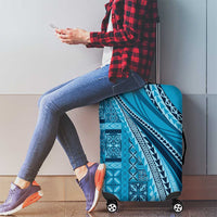 Pasifika Women's Day - Samoa Siapo Malu Tattoo Inspired Luggage Cover Turquoise LT7 - Polynesian Pride