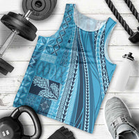 Pasifika Women's Day - Samoa Siapo Malu Tattoo Inspired Men Tank Top Turquoise