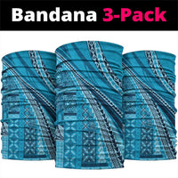 Pasifika Women's Day - Samoa Siapo Malu Tattoo Inspired Neck Gaiter Turquoise LT7 package One Size: 25*50cm Turquoise - Polynesian Pride