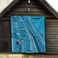 Pasifika Women's Day - Samoa Siapo Malu Tattoo Inspired Quilt Turquoise LT7 - Polynesian Pride
