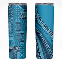 Pasifika Women's Day - Samoa Siapo Malu Tattoo Inspired Skinny Tumbler Turquoise LT7 Turquoise - Polynesian Pride