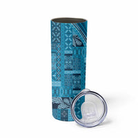 Pasifika Women's Day - Samoa Siapo Malu Tattoo Inspired Skinny Tumbler Turquoise LT7 - Polynesian Pride