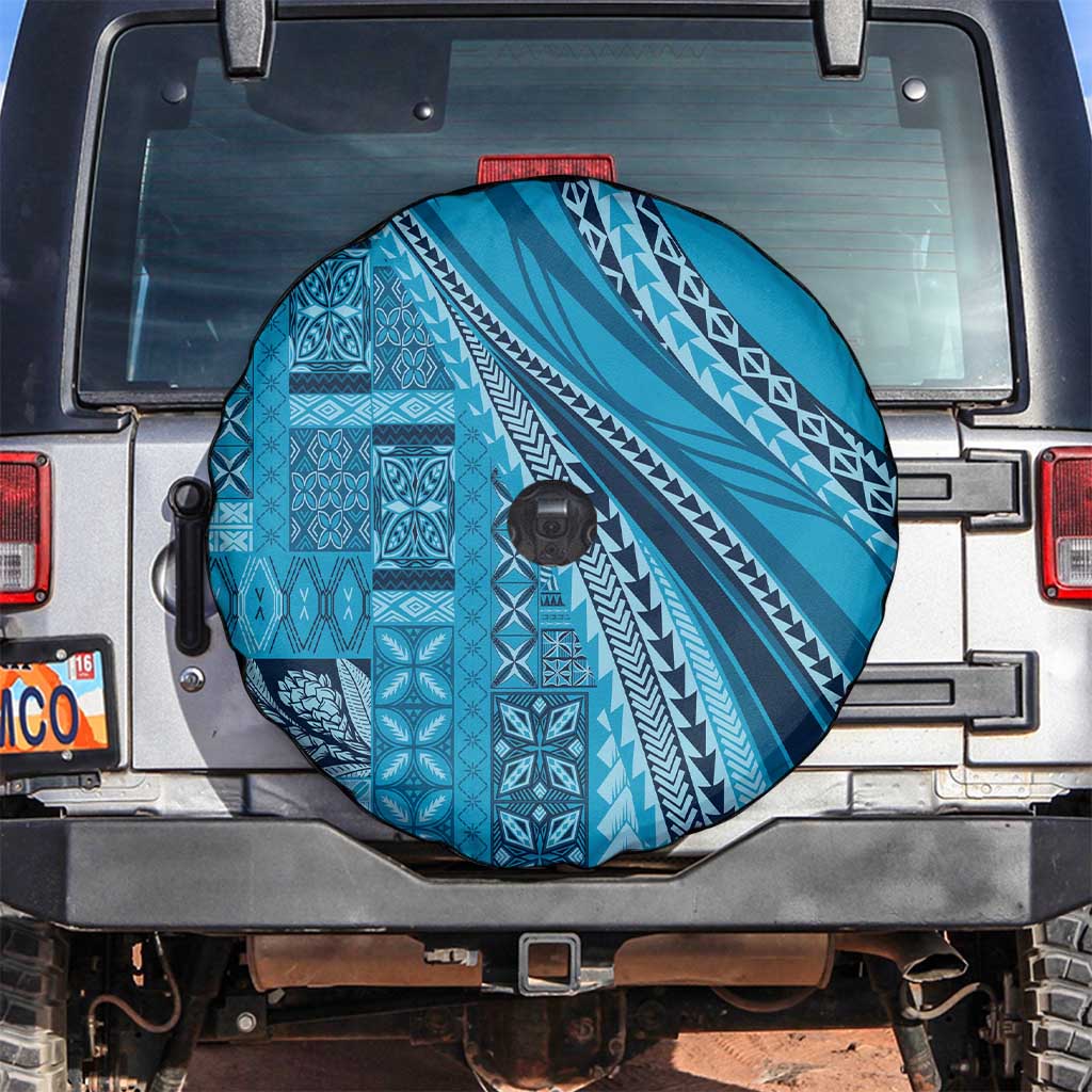 Pasifika Women's Day - Samoa Siapo Malu Tattoo Inspired Spare Tire Cover Turquoise LT7 Turquoise - Polynesian Pride