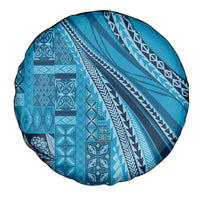 Pasifika Women's Day - Samoa Siapo Malu Tattoo Inspired Spare Tire Cover Turquoise LT7 - Polynesian Pride