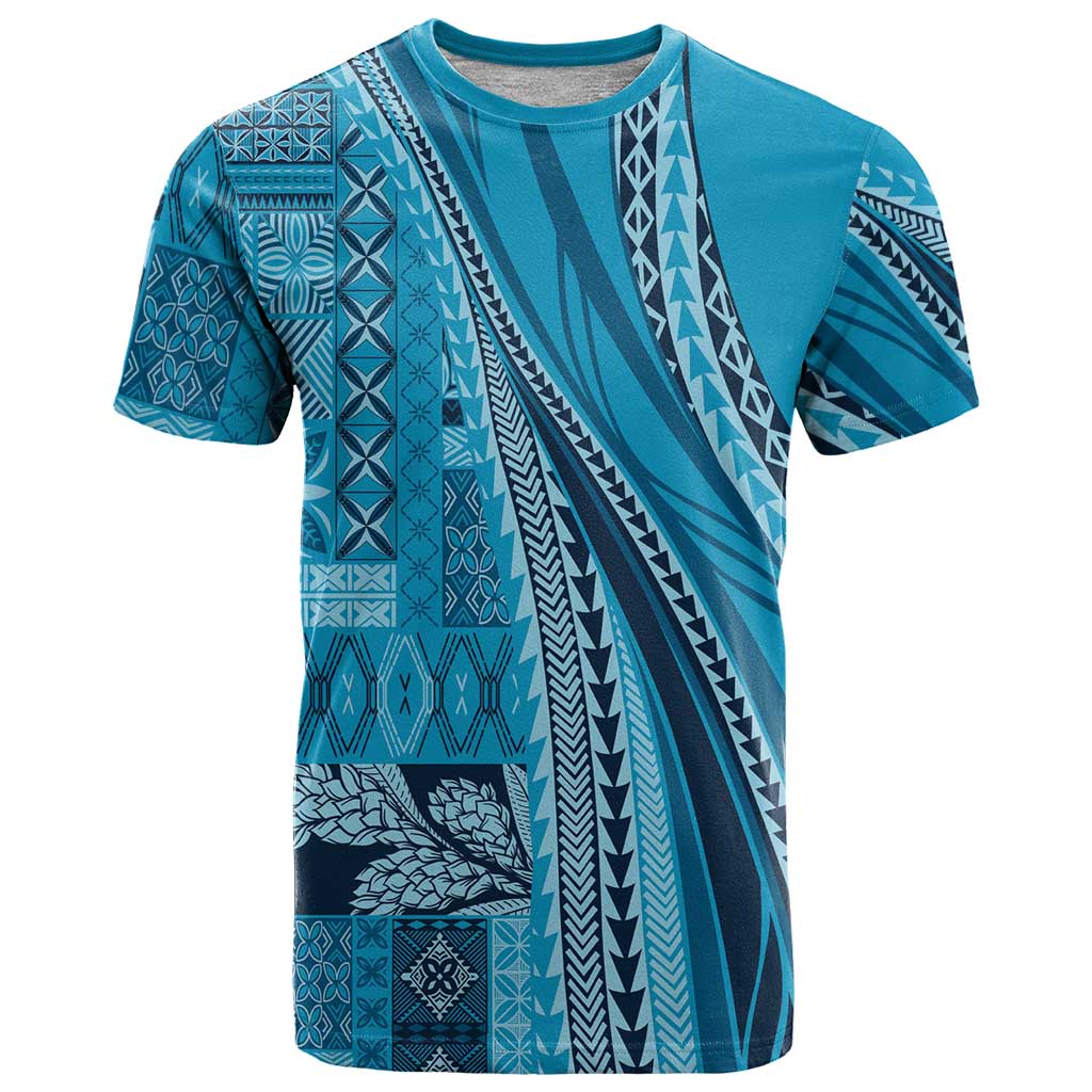 Pasifika Women's Day - Samoa Siapo Malu Tattoo Inspired T Shirt Turquoise LT7 Turquoise - Polynesian Pride