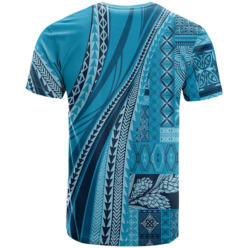 Pasifika Women's Day - Samoa Siapo Malu Tattoo Inspired T Shirt Turquoise LT7 - Polynesian Pride