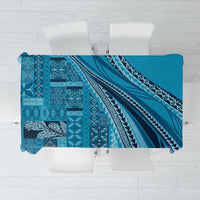 Pasifika Women's Day - Samoa Siapo Malu Tattoo Inspired Tablecloth Turquoise LT7 Turquoise - Polynesian Pride