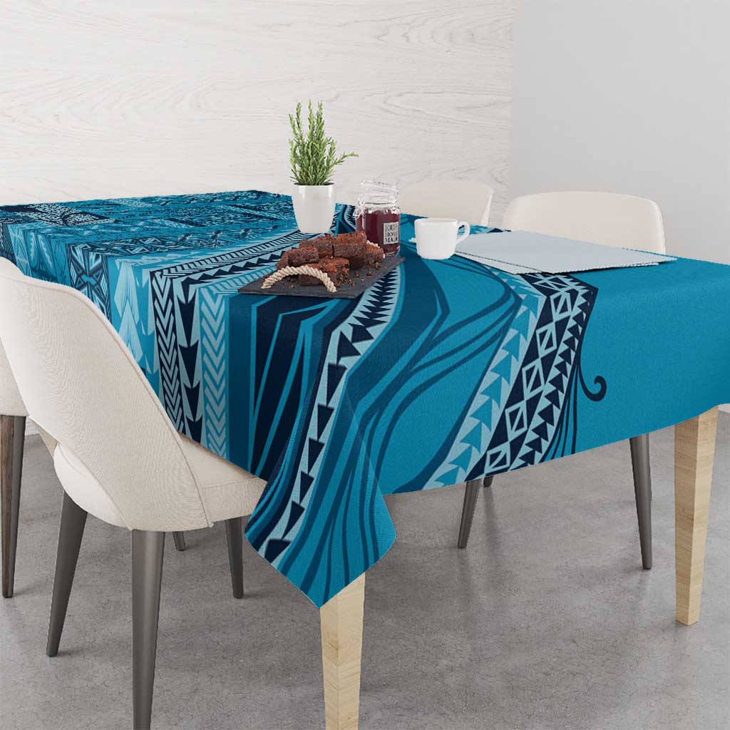 Pasifika Women's Day - Samoa Siapo Malu Tattoo Inspired Tablecloth Turquoise LT7 - Polynesian Pride