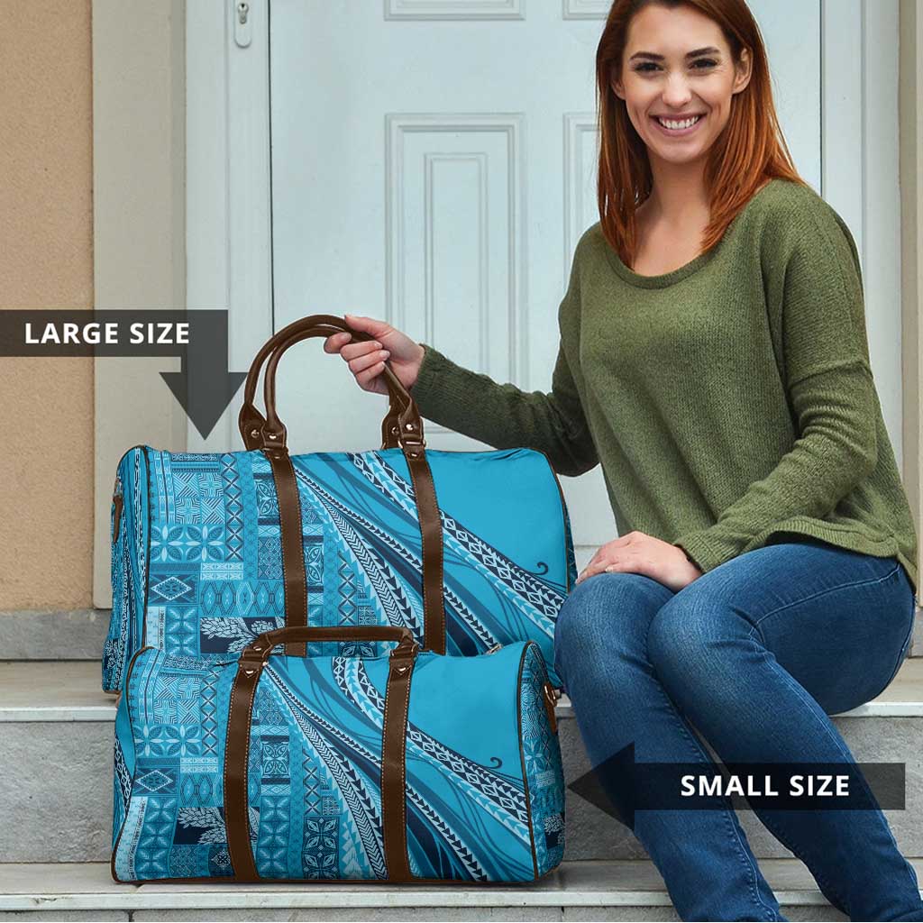 Pasifika Women's Day - Samoa Siapo Malu Tattoo Inspired Travel Bag Turquoise LT7 - Polynesian Pride