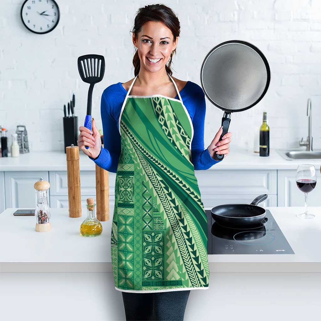 Pasifika Women's Day - Samoa Siapo Malu Tattoo Inspired Apron Jade LT7 - Polynesian Pride