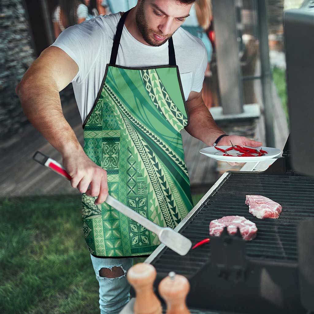 Pasifika Women's Day - Samoa Siapo Malu Tattoo Inspired Apron Jade LT7 - Polynesian Pride
