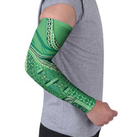 Pasifika Women's Day - Samoa Siapo Malu Tattoo Inspired Arm Sleeves Jade LT7 - Polynesian Pride