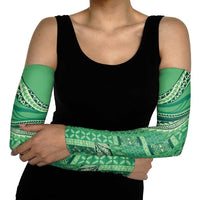 Pasifika Women's Day - Samoa Siapo Malu Tattoo Inspired Arm Sleeves Jade LT7 - Polynesian Pride