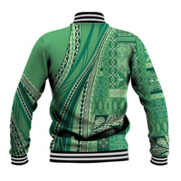Pasifika Women's Day - Samoa Siapo Malu Tattoo Inspired Baseball Jacket Jade LT7 - Polynesian Pride