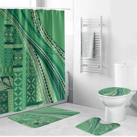 Pasifika Women's Day - Samoa Siapo Malu Tattoo Inspired Bathroom Set Jade LT7 Bathroom Set (4 pcs) Jade - Polynesian Pride