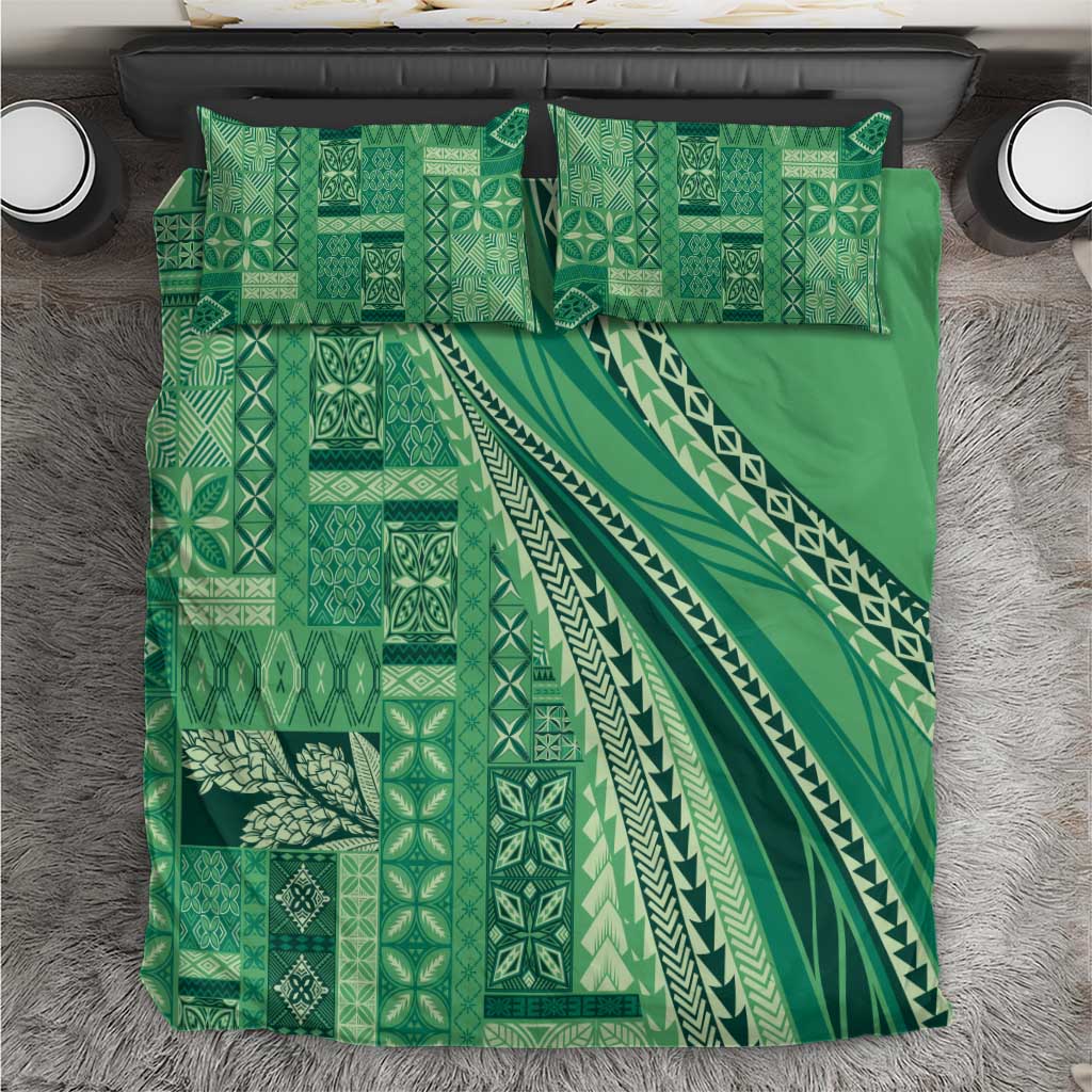 Pasifika Women's Day - Samoa Siapo Malu Tattoo Inspired Bedding Set Jade LT7 Jade - Polynesian Pride