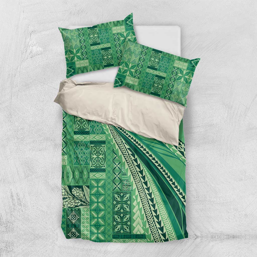 Pasifika Women's Day - Samoa Siapo Malu Tattoo Inspired Bedding Set Jade LT7 US Twin 172cm x 218cm Jade - Polynesian Pride