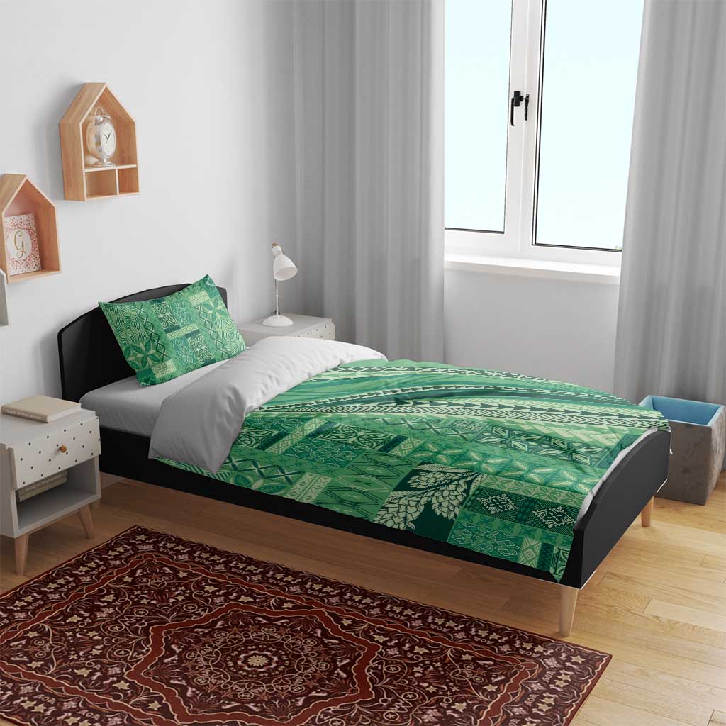 Pasifika Women's Day - Samoa Siapo Malu Tattoo Inspired Bedding Set Jade LT7 - Polynesian Pride