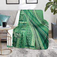 Pasifika Women's Day - Samoa Siapo Malu Tattoo Inspired Blanket Jade LT7 - Polynesian Pride