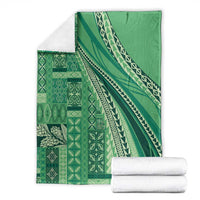 Pasifika Women's Day - Samoa Siapo Malu Tattoo Inspired Blanket Jade LT7 - Polynesian Pride