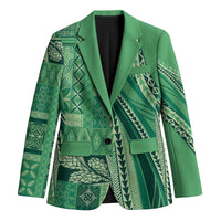 Pasifika Women's Day - Samoa Siapo Malu Tattoo Inspired Blazer Jade LT7 Unisex Jade - Polynesian Pride